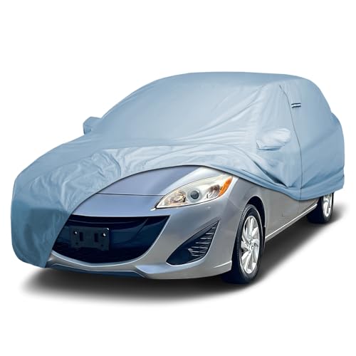 Image of iCarCover Premium Car Cover for 2006-2015 Mazda Mazda5 Hatchback Heavy Duty Waterproof All-Weather Automobiles Custom Fit Indoor Outdoor UV Snow Protection Covers with Straps and Bag