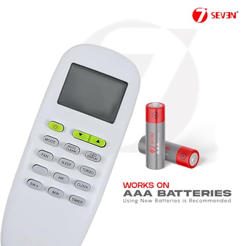 Image of 7SEVEN Compatible with Videocon AC Remote Control Model 215A Suitable for 1 1.5 2 Ton Split and Window Air Conditioner - Match Each Key by Key Exactly with Existing AC Remote Function