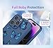 HTXWXJC Phone Case for Huawei Y5 Prime 2018 Case, Huawei Y5 2018 Case Shockproof Flexible Bumper TPU Soft Case Butterfly Pattern Phone Cover for Huawei Y5 Prime 2018 Blue Butterfly