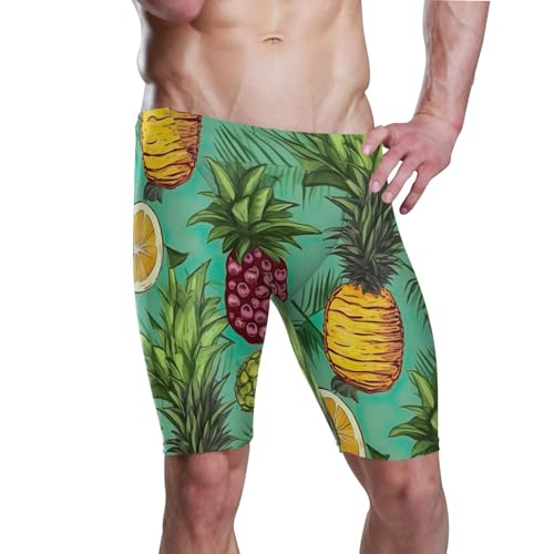Pineapple Fruit Men's Swim Jammers Racing & Training Swimsuit Fast, Flexible,Comfortable XXXL B0400956