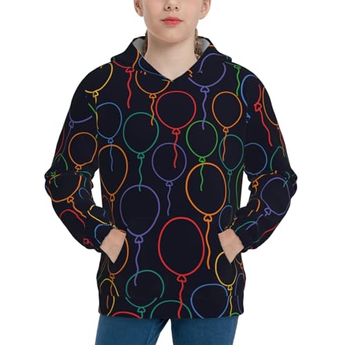 Colorful Balloons Kid Hoodies Boys Sweatshirts Girls Pullover with Pocket
