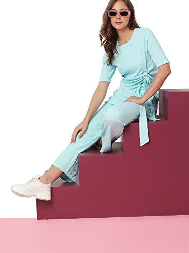 Image of VERO MODA Solid Cotton Round Neck Women's Top