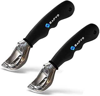 Safvo Ice Cream Scoop Stainless Steel with Ergonomic Non-Slip Rubber Grip - 18cm Heavy-Duty Icecream Scooper  Perfect for Cookie Dough, Mash Potatoes, Melon Balls - Dishwasher Safe (2Pcs Black Scoop)