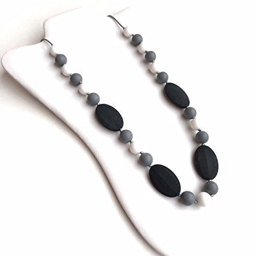 Teething Necklace for Moms to wear -Silicone Baby Teether, Nursing Necklace with BPA