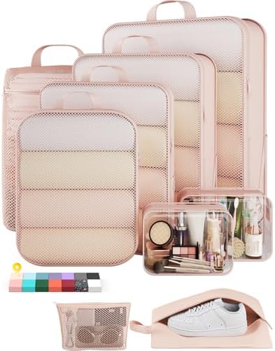 Veken 9/11 Set Compression Packing Cubes for Travel Essentials,Co...