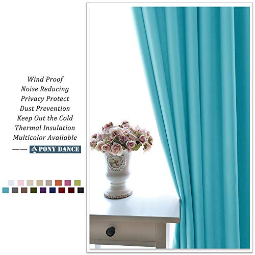 image for PONY DANCE Window Treatments Drapes - 42 Wide x 84 Long, Blue Mist Cur