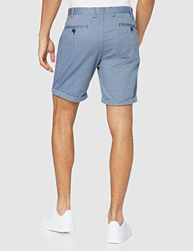 Marque Amazon - find. Short Chino Imprimé Homme, Bleu (Blue Tile Mix), XL, Label: XL