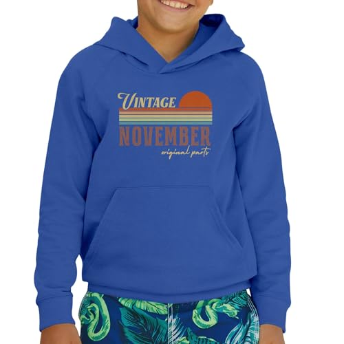 Sweat à capuche enfant vintage premium aux finitions rétro soignées
