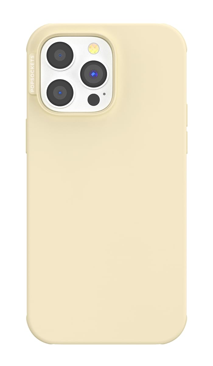 PopSockets iPhone 14 Pro Max Phone Case with MagSafe, Wireless Charging Compatible, Yellow - Mist