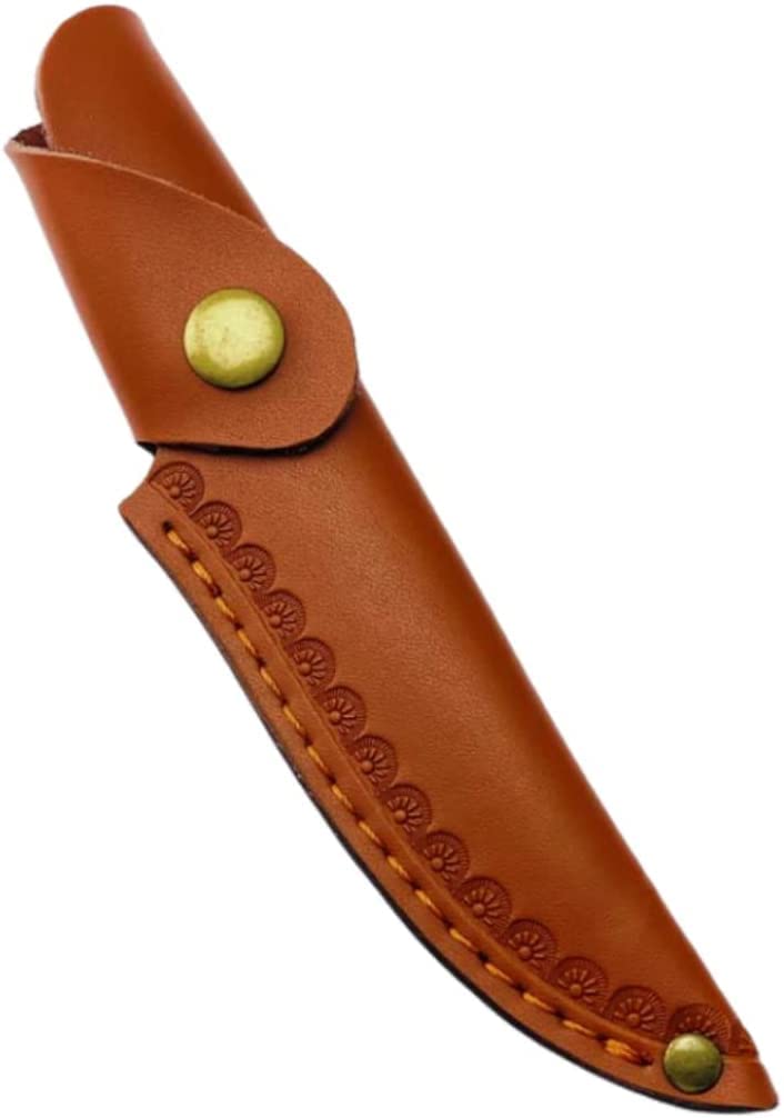 Aibote Fixed Blade Knife Sheath For Hunting,Leather Straight Knife Sheath Case Holder Scabbard Edc Tactical Holster With Belt Loop (Size A)
