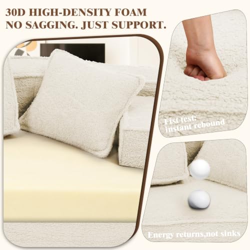 Sofá de 3 plazas tapizado convertible en cama modular con almacenamiento 7