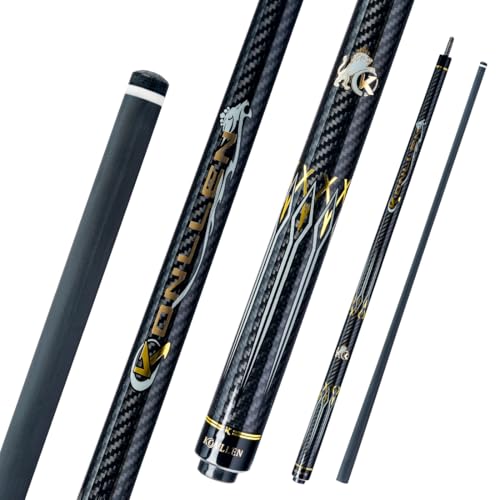 KONLLEN Carbon Fiber Pool Cue Stick 58-inch Professional Pool Sticks Low Deflection Pool Cue for...