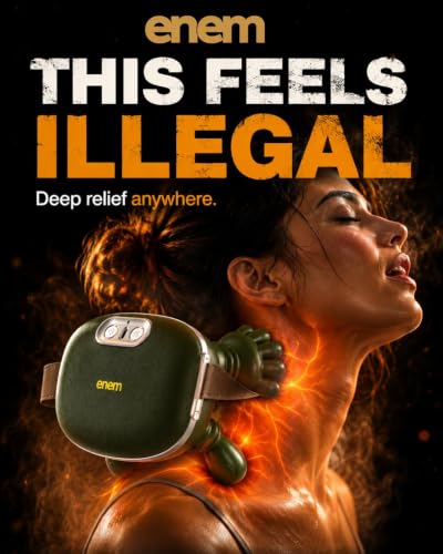 Image of Enem Neck & Back Massager for Body, Neck & Cervical Pain, Wireless Portable Heated Human Hand Design Massager for Pain Relief and Muscle Relax (Green)
