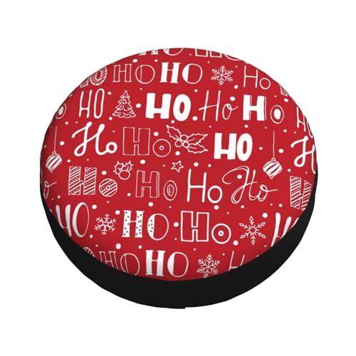 Image of Christmas Ho Ho Ho Spare Tire Cover Winter Weatherproof Universal Wheel Protectors Christmas New Year Wheel Covers for Rv Camper Travel Trailer SUV Truck 17 Inch Holiday Xmas Decor