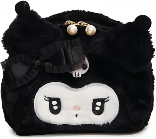 メイクポーチ 可愛いコスメバッグ クロミ 化粧ポーチ マイメロディ かわいい 軽量 旅行便利グッズ ふわふわ 大容量 クロミ メイクポーチ コスメバッグ パール ファスナー 小さめ ポーチ おしゃれ 人気 アクセサリー収納 トラベルバッグ 小さめバッグ レ