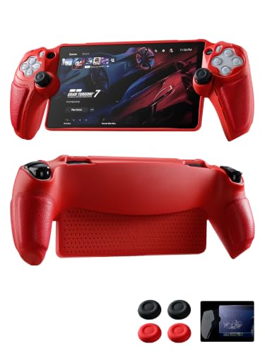 Image of UYIYE PlayStation Portal Case, Slim Shockproof Protective Cover,Retro Red