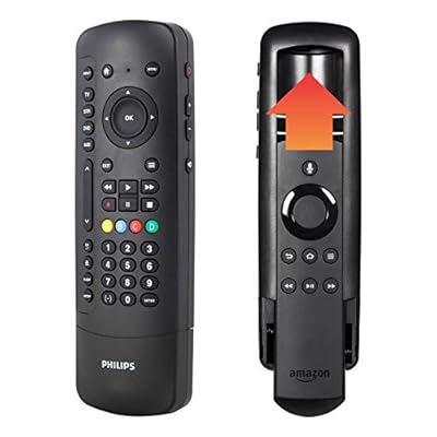 Philips Universal Companion Remote Control for Samsung, Vizio, LG, Sony, Roku, Apple TV, RCA, Panasonic, Smart TVs, Streaming Players, Blu-ray, DVD, 4 Device, Flip & Slide Fire TV, Black, SRP2024A/27