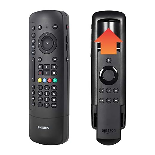Philips Universal Companion Remote Control for Samsung, Vizio, LG, Sony, Roku, Apple TV, RCA, Panasonic, Smart TVs, Streaming Players, Blu-ray, DVD, 4 Device, Flip & Slide Fire TV, Black, SRP2024A/27