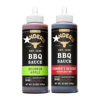 Bourbon Apple BBQ Sauce, kinde, 15.5oz, And Founders Reserve BBQ Sauce,15.5oz,