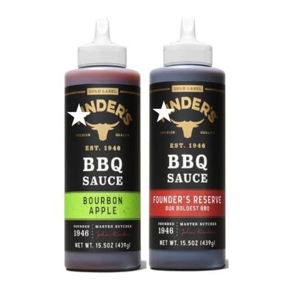Bourbon Apple BBQ Sauce, kinde, 15.5oz, And Founder's Reserve BBQ Sauce,15.5oz,