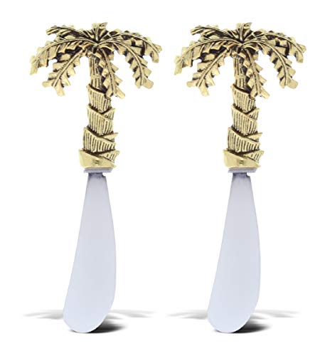 KitchaBon Gold Stainless Steel Dip & Cheese Spreader, Condiment & Butter Spreader Utensils For Appetizer Spread, Metal Cheese Spreaders Kitchen Set of 2-4.75