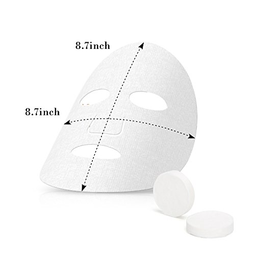 300 Pcs Compressed Facial Mask Dry Sheet Mask Paper DIY Skin Care Natural Face Cotton Mask Sheet With Free Mask Bowl and Stick - Thumbnail 6