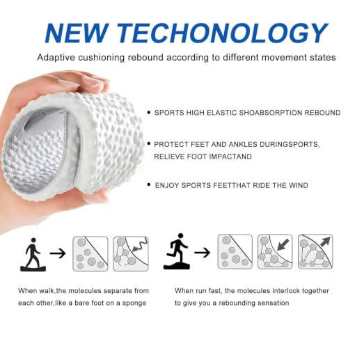 Image of CCSOFTIME 4D Cloud Insoles - Memory Foam Inserts Super Soft Ultra Comfort Shoe Insole, Shock Absorption for Feet Relief Sole Inserts for Men and Women Grey US7-7.5