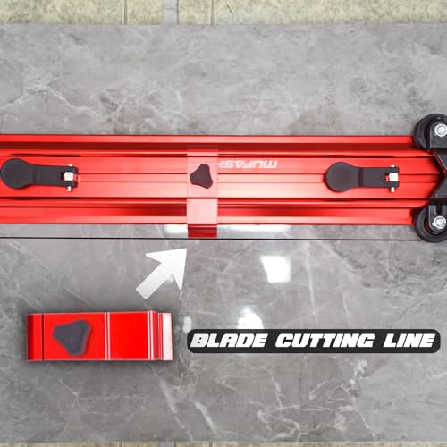 Manual Tile Cutter, Professional Porcelain Slab Cutting Machine for Large format Ceramic Porcelain Tiles, Dual-Rails, Pliers, Locators, Rail Retainers, Tile Cutter Hand Tools (78 Inch)