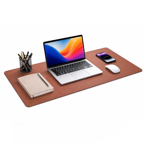Image of STRIFF EliteMat Premium Vegan Leather Desk Mat (85 x 45 cm) | Anti-Slip | Extended Mouse Pad & Keyboard Mat | Waterproof Laptop Protector for Office, Work from Home, Writing & Gaming