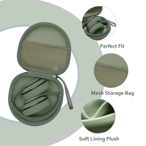 XANAD Tasche für JBL/Sony/Soundcore/JLab/KVIDIO/iClever/Lankey/Uliptz/EarFun/BERIBES/Sennheiser/Bose Bluetooth Kopfhörer (dunkelgrün)