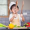 KITEISCAT Acacia Wooden Spoons for Cooking: 5-Piece Kitchen & Cooking Utensils Set - Wooden Spatula, Slotted & Pasta Spoon - Essential Wooden Utensil Set #2