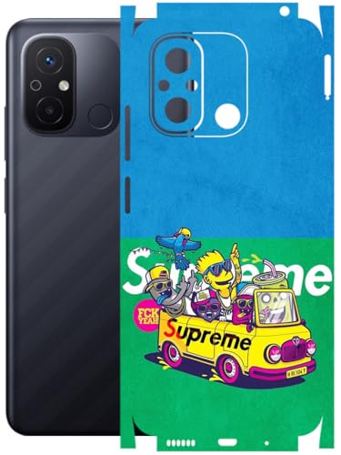 Image of AtOdds - Full Body Back Screen Guard Protector Film - Lamination Wrap Skin Sticker Compatible with REDMI 12C | Scratchproof Matte Finish (Simps)
