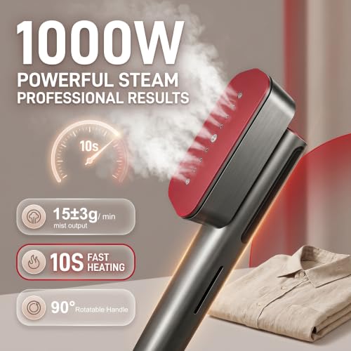 Neliangia Steamer for Clothes, 10s Fast Heat-Up Travel Steamer, 3-in-1 Dry Steam Iron Modes, 220ml Water Tank, Self-Cleaning & Auto Shut-Off Portable Clothes Steamer Handheld - image 2