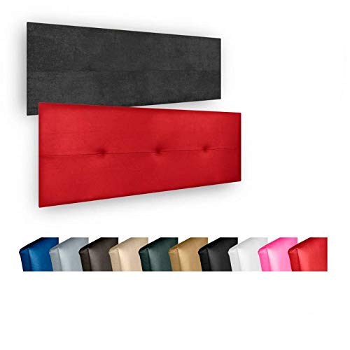 Cabecero de Cama Modelo CÓRDOBA tapizado en Polipiel Azahar. Altura 50cm.para Cama de 180 (Medidas 190x50X5) en Color Plata.Pro Elite.
