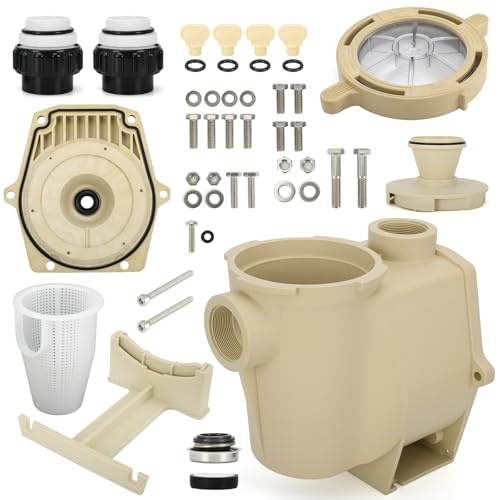 FQRANBO 357149 Complete Wet End Replacement Compatible with Pentair WhisperFlo & IntelliFlo Pool Pumps 0.5HP-2HP Includes Housing Hardware Kit Seal Plate Basket Pump Lid and More