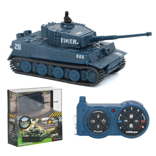Chudeilo 1:72 Mini RC Tank Car – 2.4GHz Remote Control Military Armored Vehicle with 360° Rotating Turret, Realistic Sound, Recoil, and Durable Tracks Perfect for Tank Battles & Simulation Games
