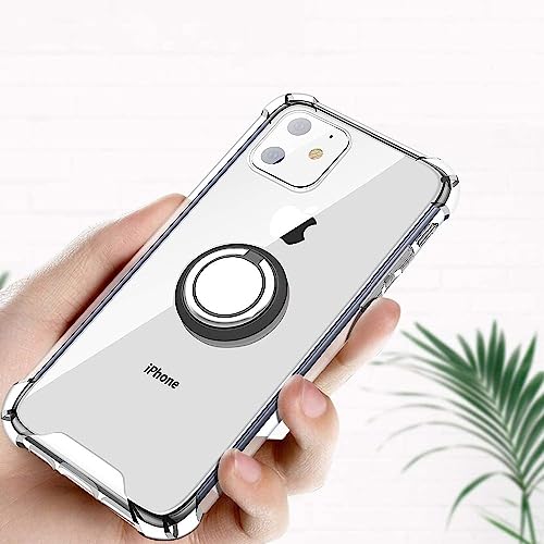 Coque TPU antichoc iPhone 14 13 12 Mini 11 Pro Max anneau rouge