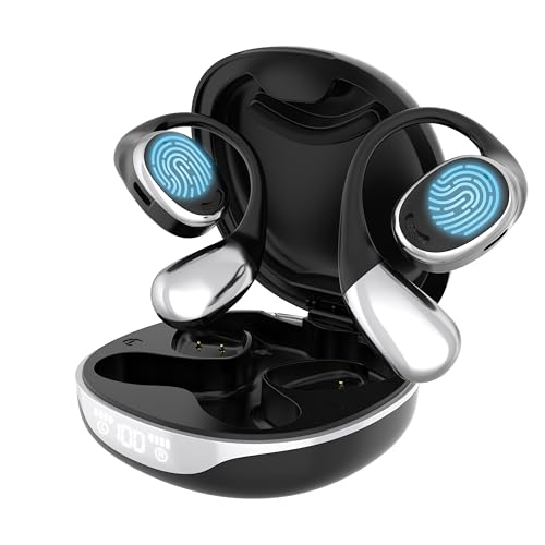 AI OWS Translation Earbuds: 3-in-1 Translator Earphones 144 Languages & Accents & 8 Offline Translation Packs HD Sound Quality Long Battery Life, Ideal for Travel & Business, Elegant Black