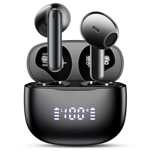 Aiearbu Wireless Earbuds, Bluetooth 5.3 Headphones, 48H LED...