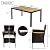 LZ LEISURE ZONE Patio Furniture Set, 7 Piece Outdoor Dining Table Set, Wicker Rattan Dining Table and Chairs Set, Patio Conversation Set with Cushions, Brown+Brown