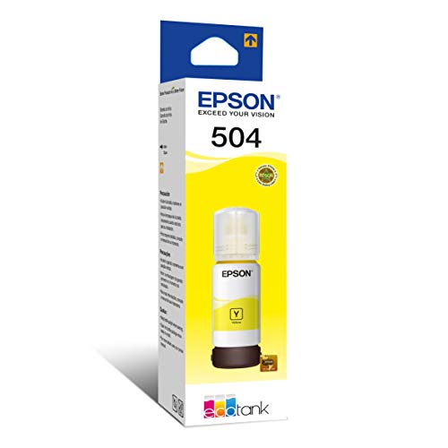 Garrafa de Tinta Original Epson EcoTank T504 Amarelo - T504420