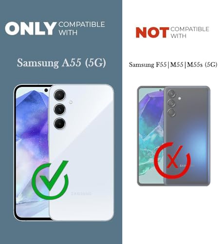 Image of Jkobi Back Cover for Samsung Galaxy A55 5G (Silicone Clear Shockproof Case with Camera Protection | Soft and Flexible | Transparent)