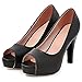 Gicoiz Calzado Sin Cordones Tacón Alto Zapatos Mujer Plataforma Zapatos de Novia Basic Peep Toe Boda Tacón Ancho Bomba Formal Vestido Negro Talla 41 EU-43Cn Imagen de Gicoiz Calzado Sin Cordones Tacón Alto Zapatos Mujer Plataforma Zapatos de Novia Basic Peep Toe Boda Tacón Ancho Bomba Formal Vestido Negro Talla 41 EU-43Cn