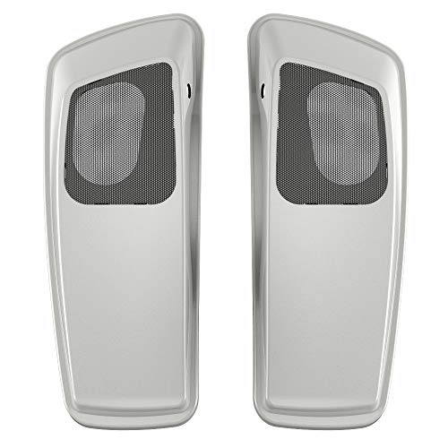 Moto Onfire Stone Washed White Pearl Tapa de Bocina de Alforja 6x9 pulgadas Compatible con Harley Touring Hard Saddle Bags miniatura 3