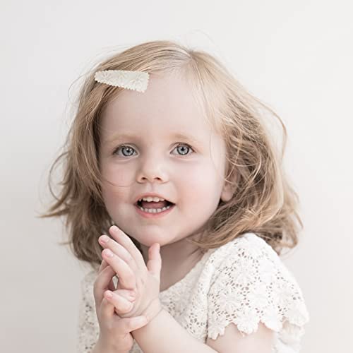 40pcs Baby Hair Clips Flower Patterns Snap Hair Clips Wrapped by Cloth Hair Pins Baby Girls Barrettes Hair Accessories for Baby Girls Infants Toddler Kids