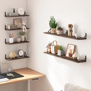 Fixwalfloatingshelveswidth47inrusticwoodwallshelvessetof8wallstorageshelvesforbedroomlivingroomkitchenbathroomofficeandplantsdarkcarbonizedblack Urban Country Home Decor Fixwal floating shelves width 47in rustic wood wall shelves set of 8 wall storage shelves for bedroom living room kitchen bathroom office and plants dark carbonized black urban country home decor