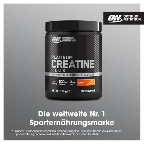 Optimum Nutrition Platinum Creatin Plus Pulver, Geschmack Orange, 350g, 50 Portionen 2