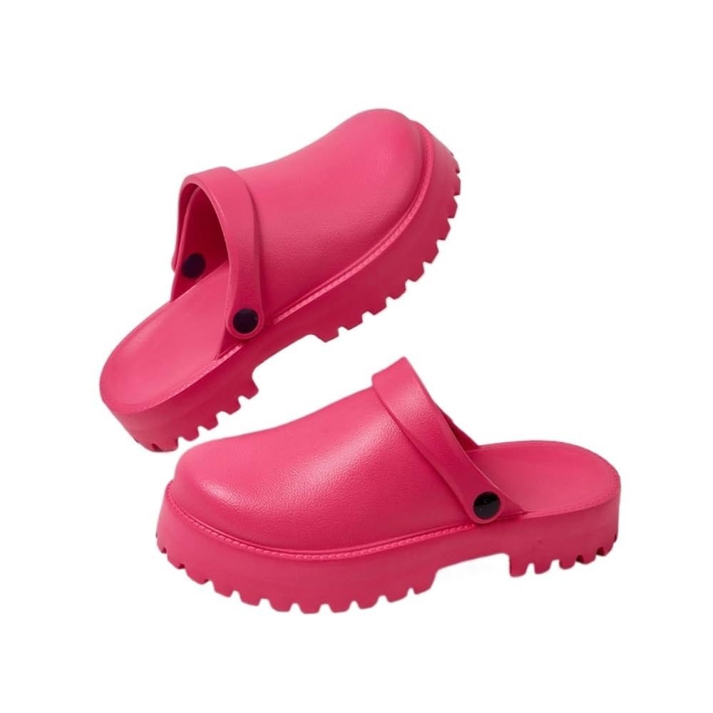 Chaussures de douche rose 41 EU : sandales à semelle épaisse confortables