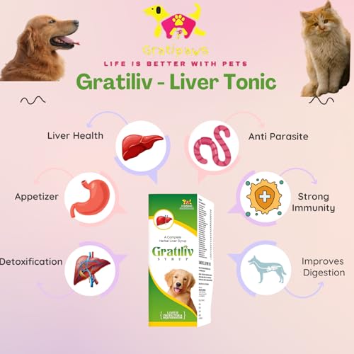 Gratipaws-Gratiliv-Syrup-Complete-Herbal-Liver-Tonic-for-Dogs-Cats-Puppies-Herbal-Liver-Protector-Rejuvenator--Liver-Detox-Formula--Digestive-Appetiser-200-ml