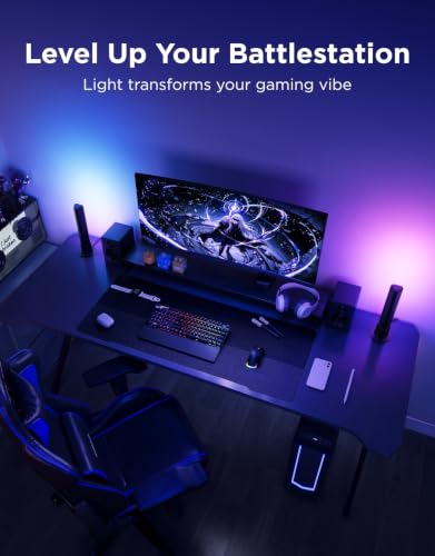 Image of Govee Smart Light Bar, RGBICWW TV Lights for Living Room, Gaming, Black | Compatible with SmartThings, Matter, Alexa, LED Light Bar with Scene and Music Modes for Living Room, Gaming, PC, App Control